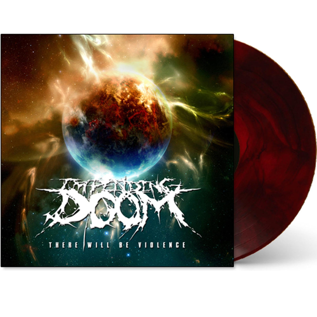 Impending Doom – There Will Be Violence (Limited Edition Blood Moon Vinyl Colorway) (LP) by Impending Doom vinyl record cover