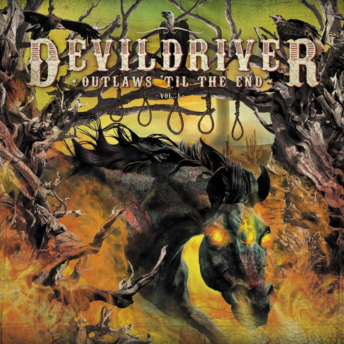 DevilDriver – Outlaws 'Til the End vinyl record cover