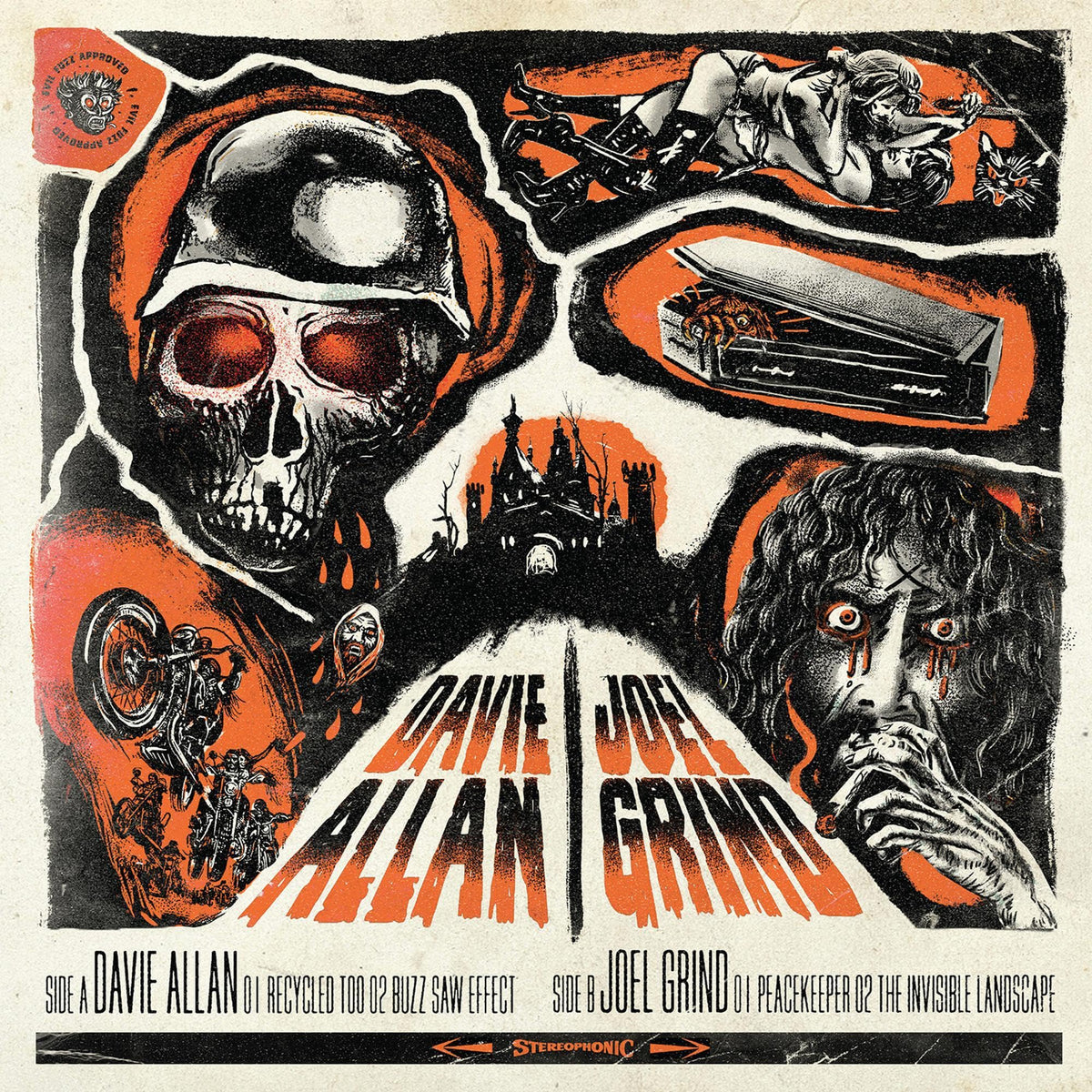 Davie Allan & Joel Grind – Split vinyl record cover