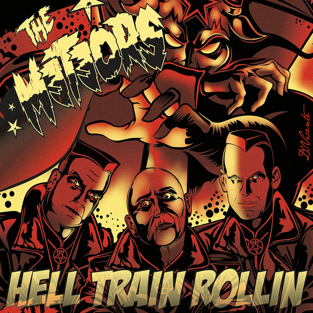 The Meteors – Hell Train Rollin vinyl record cover