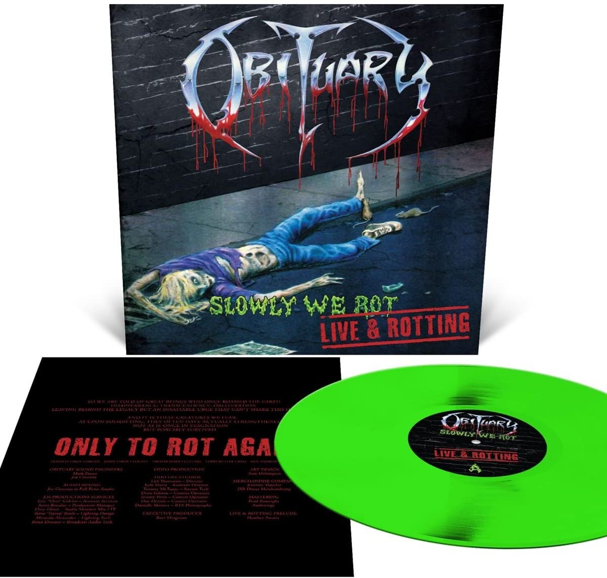 Obituary – Slowly We Rot vinyl record cover