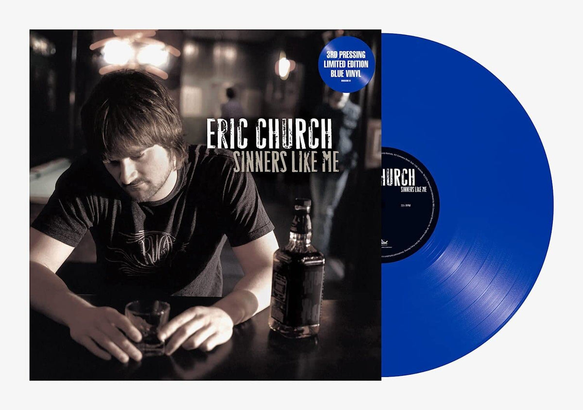 Eric Church – Sinners Like Me (Blue Vinyl) vinyl record cover
