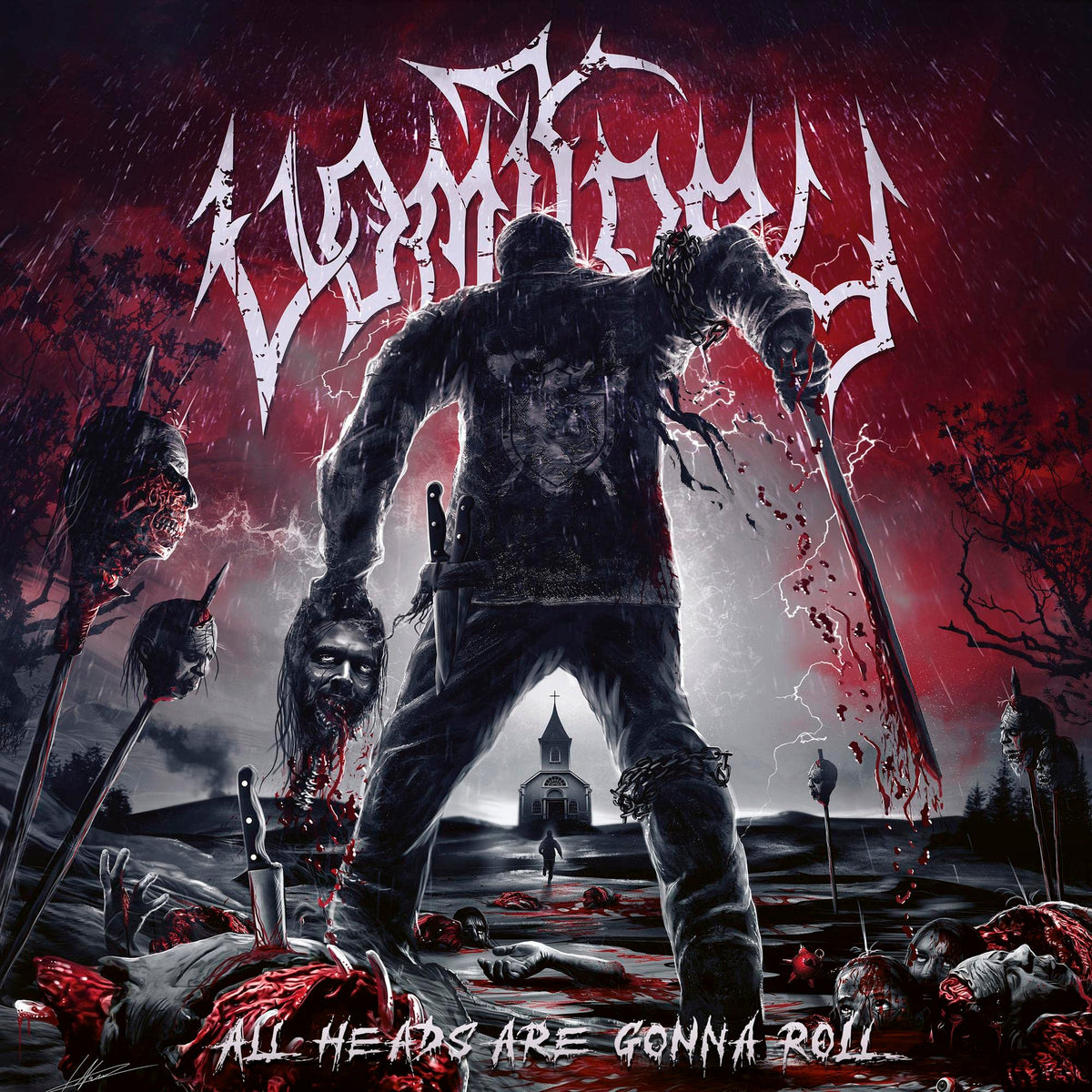 Vomitory – All Heads Are Gonna Roll by Vomitory vinyl record cover