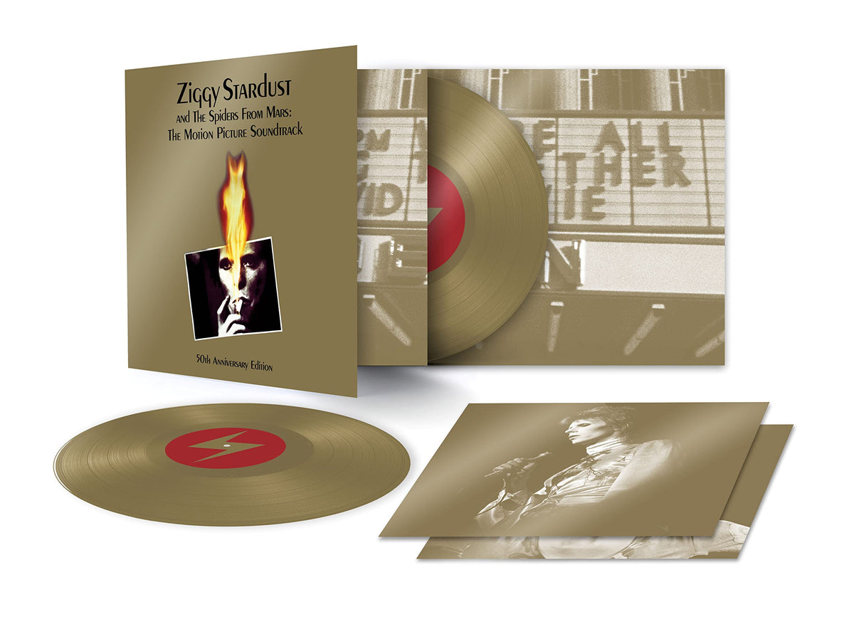 David Bowie – Ziggy Stardust and The Spiders From Mars: The Motion Picture Soundtrack (50th Anniversary Edition) (2LP Gold) by David Bowie vinyl record cover