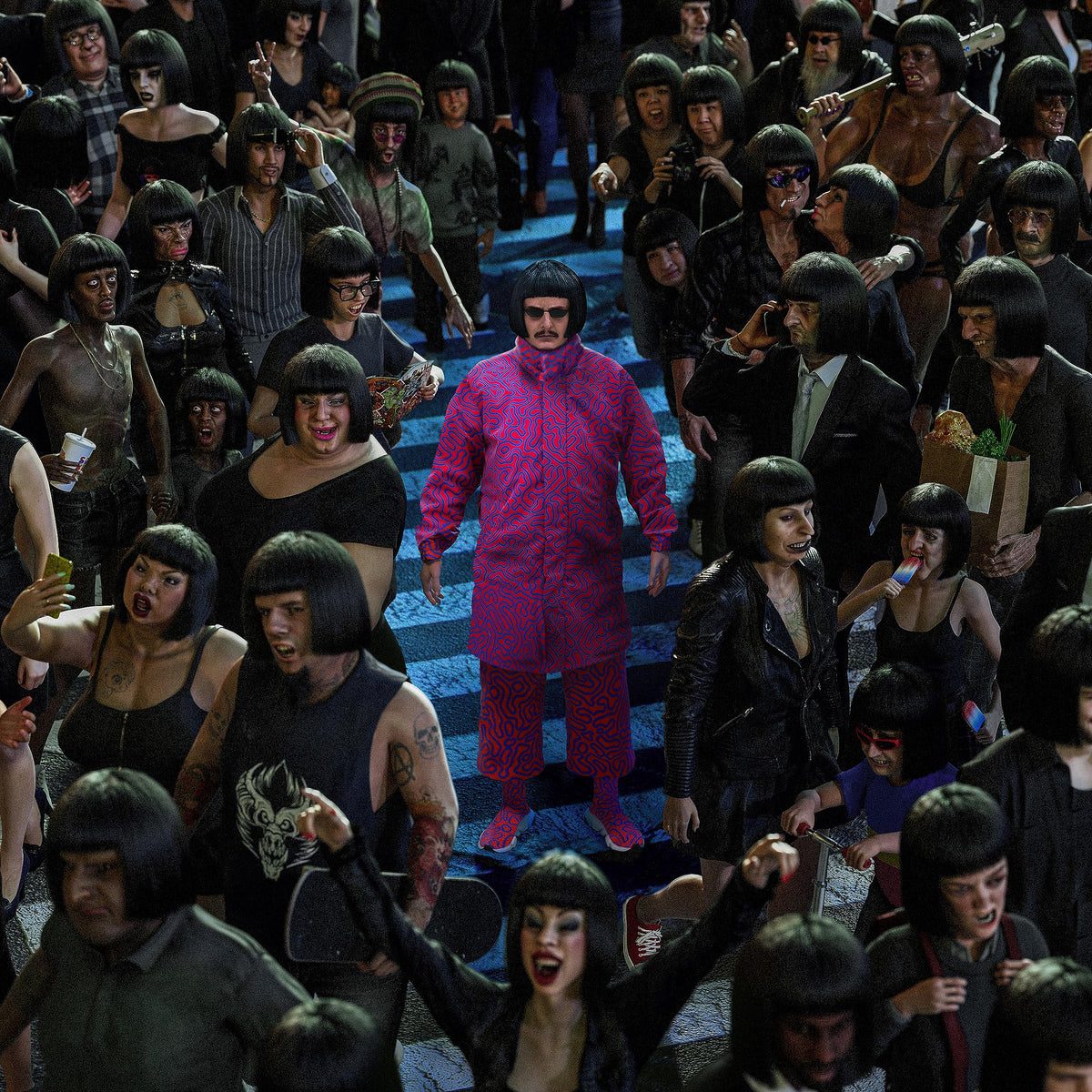 Oliver Tree – Alone In A Crowd (Green/Blue/Black LP) by Oliver Tree vinyl record cover