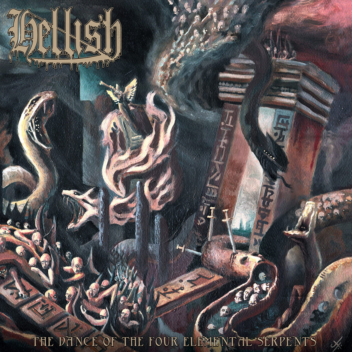 Hellish – The Dance of the Four Elemental Serpents vinyl record cover
