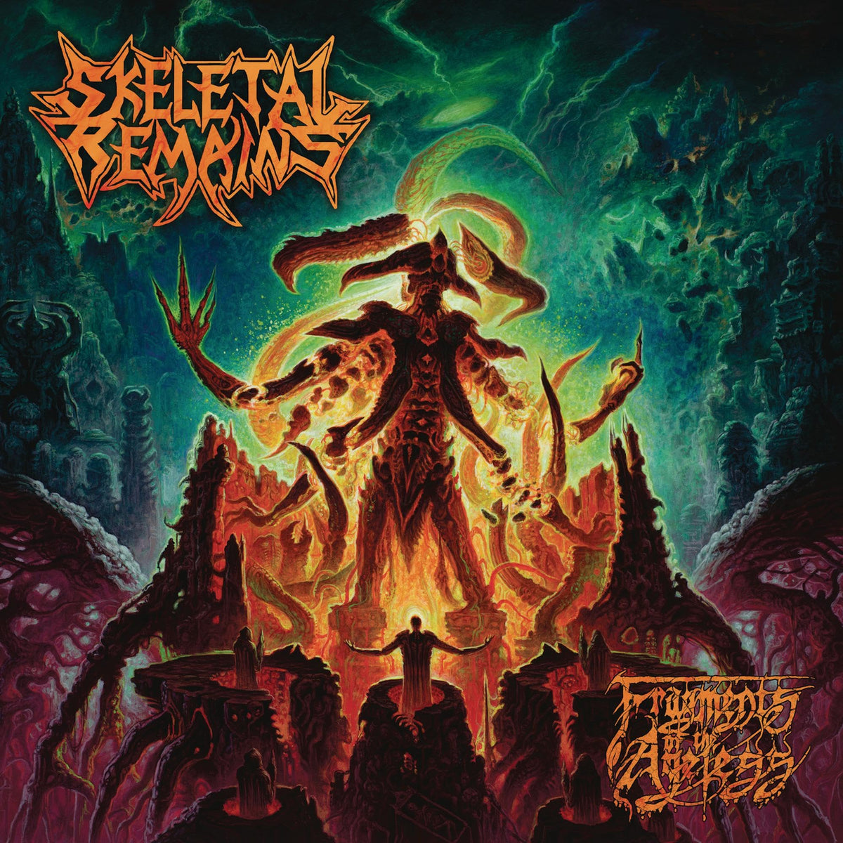 Skeletal Remains – Fragments Of The Ageless (Opaque Spring Green Vinyl) vinyl record cover