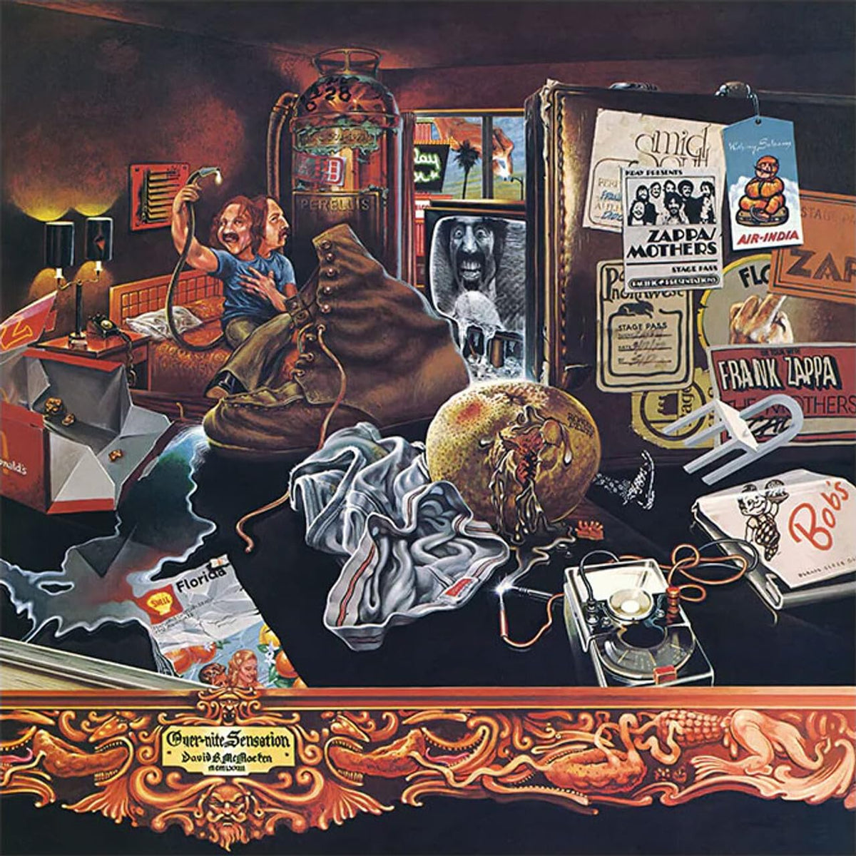 Frank Zappa – OVERNITE SENSATION (3LP) by FRANK ZAPPA vinyl record cover