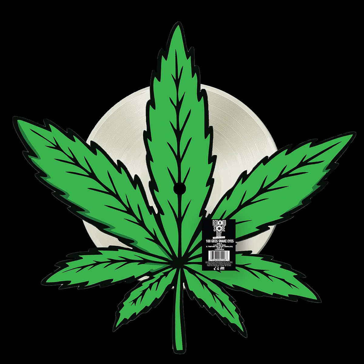 100 Gecs – Snake Eyes (Weed Die-Cut Vinyl) (Picture Disc) (RSD 2024) vinyl record cover