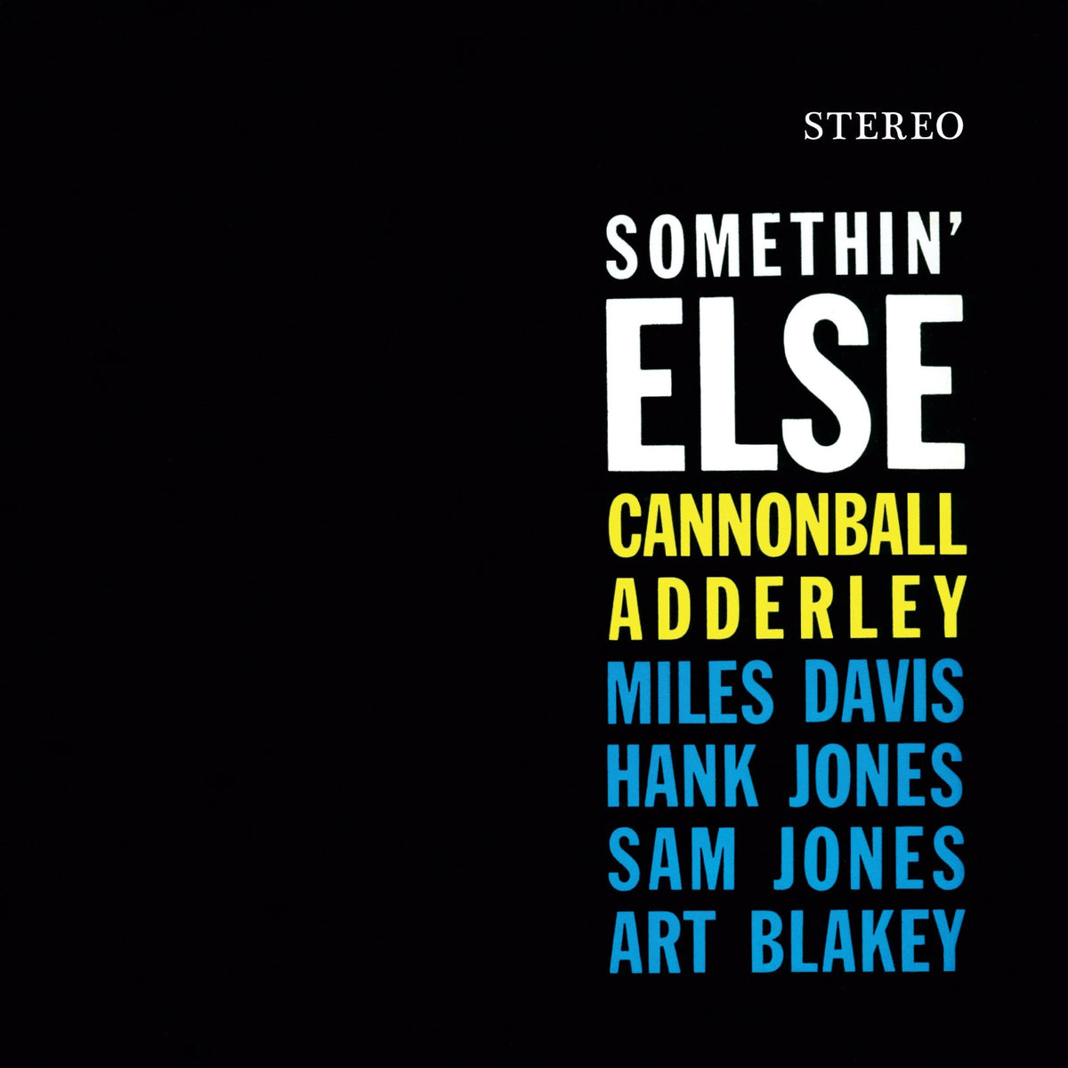 Cannonball Adderley – Somethin' Else vinyl record cover