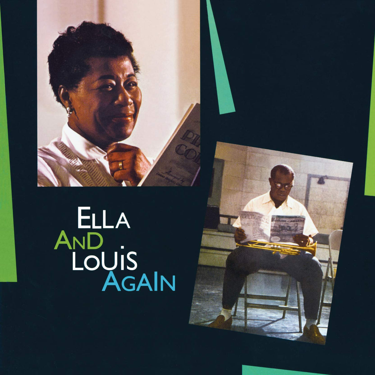 Ella Fitzgerald & Louis Armstrong – Ella & Louis Again (Limited Solid Green Vinyl) vinyl record cover