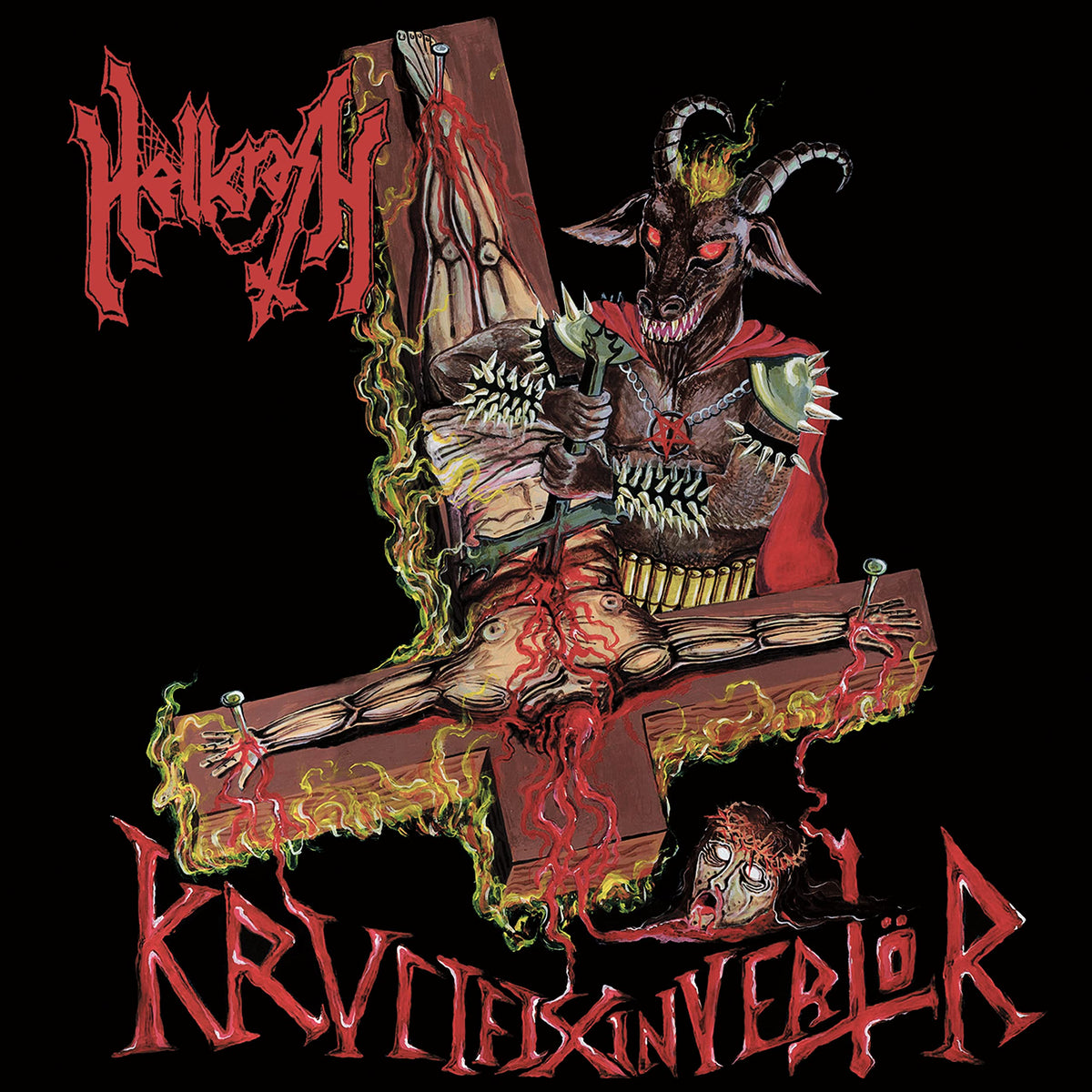 Hellcrash – Krvcifix Invertör vinyl record cover