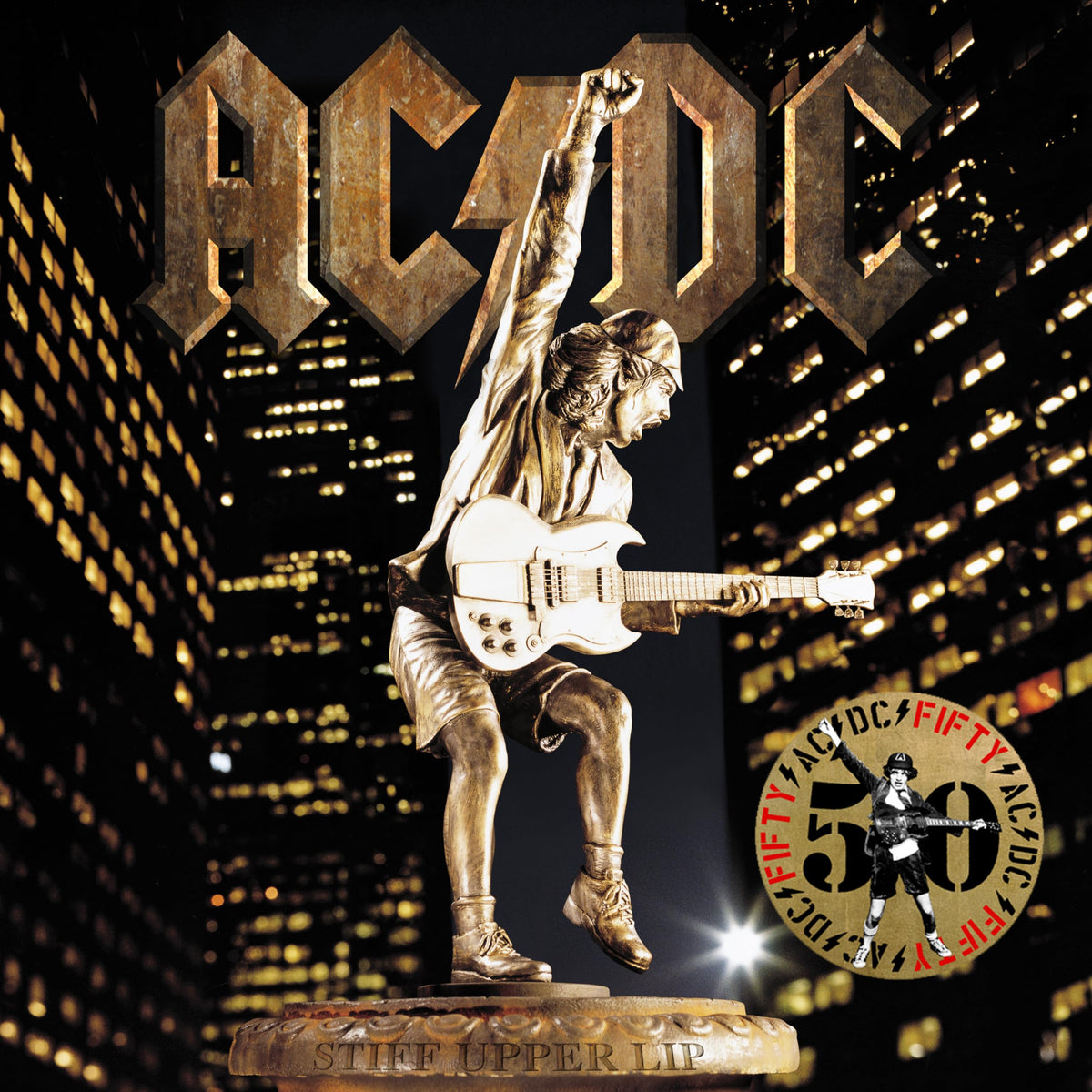 Ac/Dc – Stiff Upper Lip (50th Anniversary Gold Vinyl) vinyl record cover