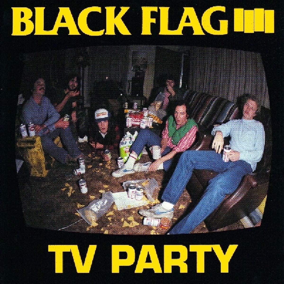 Black Flag – Tv Party (7 INCH VINYL SINGLE)(LP) by Black Flag vinyl record cover