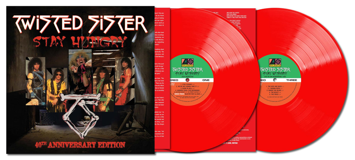 Twisted Sister – Stay Hungry (40th Anniversary Edition) (Translucent Red Vinyl) (R vinyl record cover