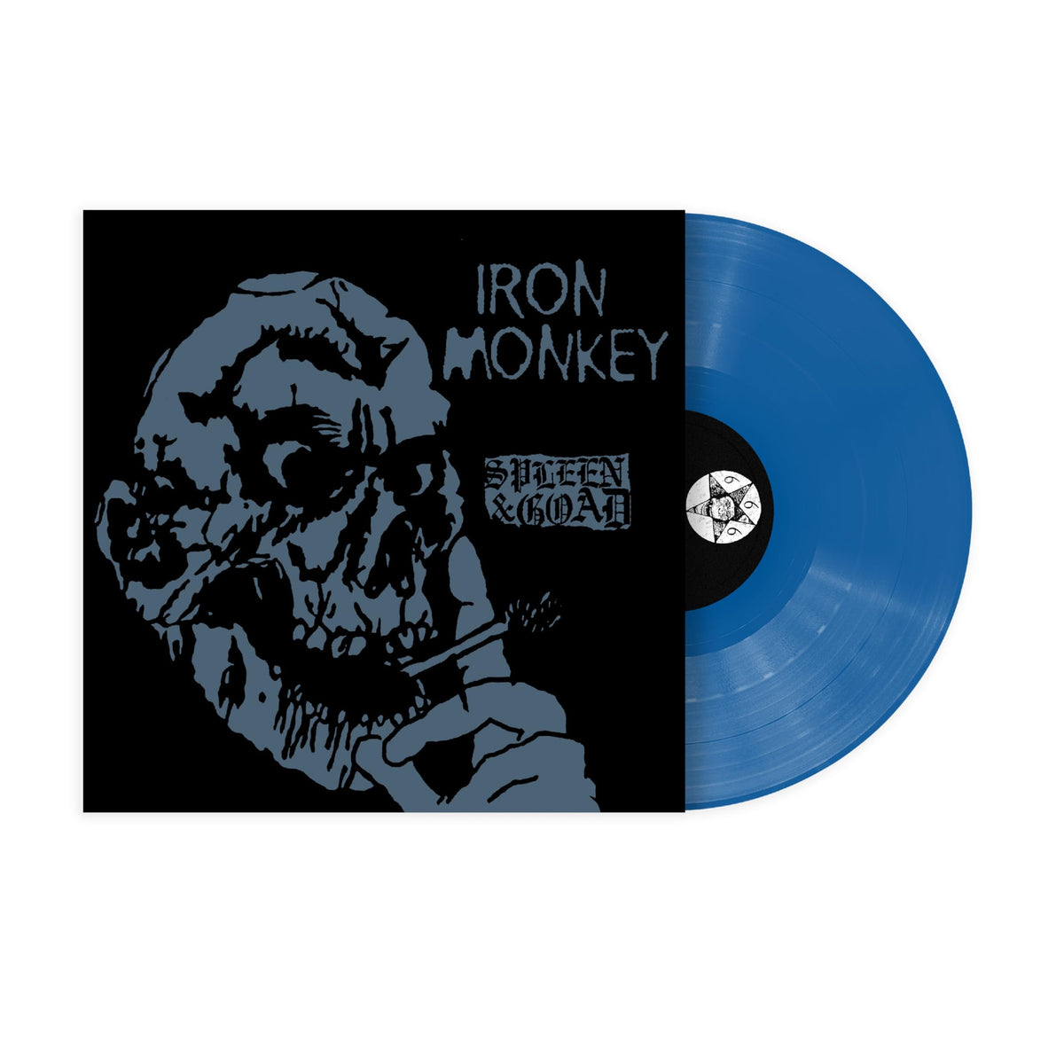 Iron Monkey – Spleen And Goad (Aqua Blue Vinyl) (LP) by Iron Monkey vinyl record cover