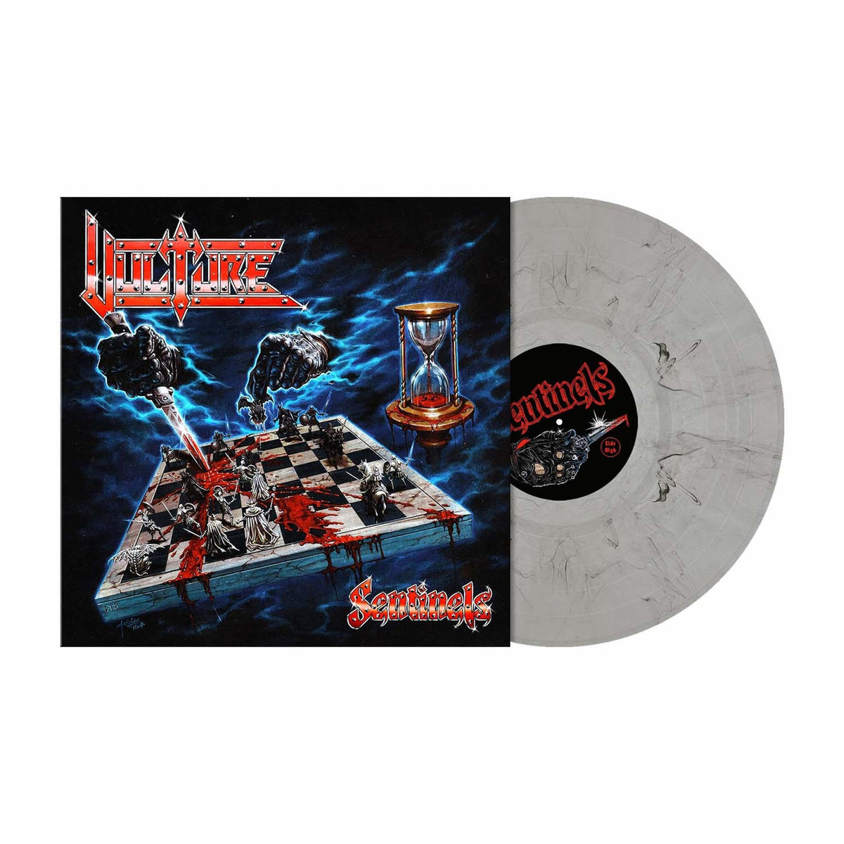 Vulture – Sentinels (Crystal Clear With Black Smoke Vinyl) (LP) by Vulture vinyl record cover
