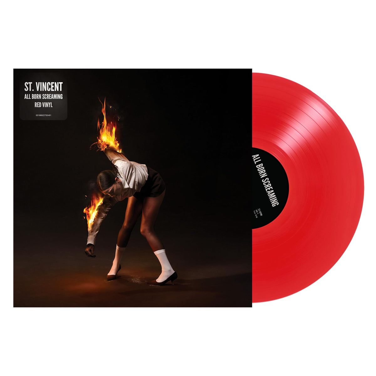 St Vincent – ALL BORN SCREAMING (Red LP) by ST VINCENT vinyl record cover