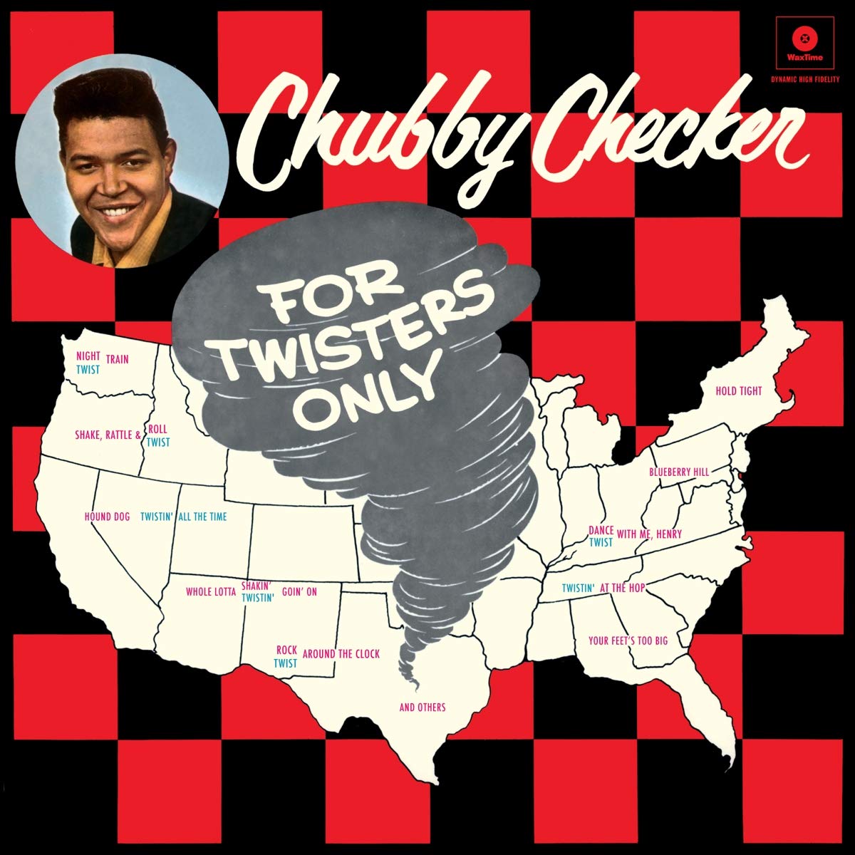 Chubby Checker – For Twisters Only vinyl record cover