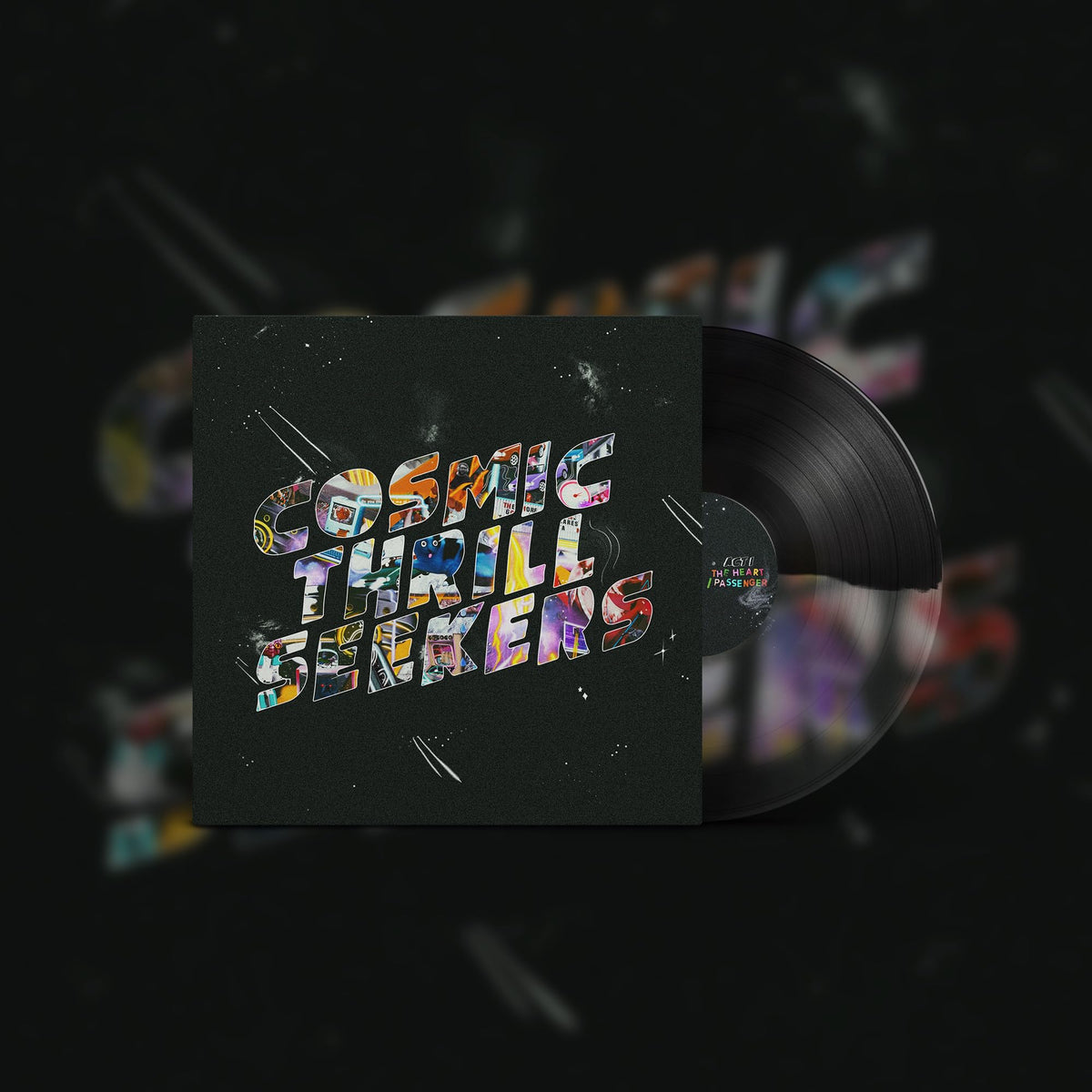 Prince Daddy & The Hyena – Cosmic Thrill Seekers (Half Black/Half Clear Vinyl) (2LP) by Prince Daddy & The Hyena vinyl record cover