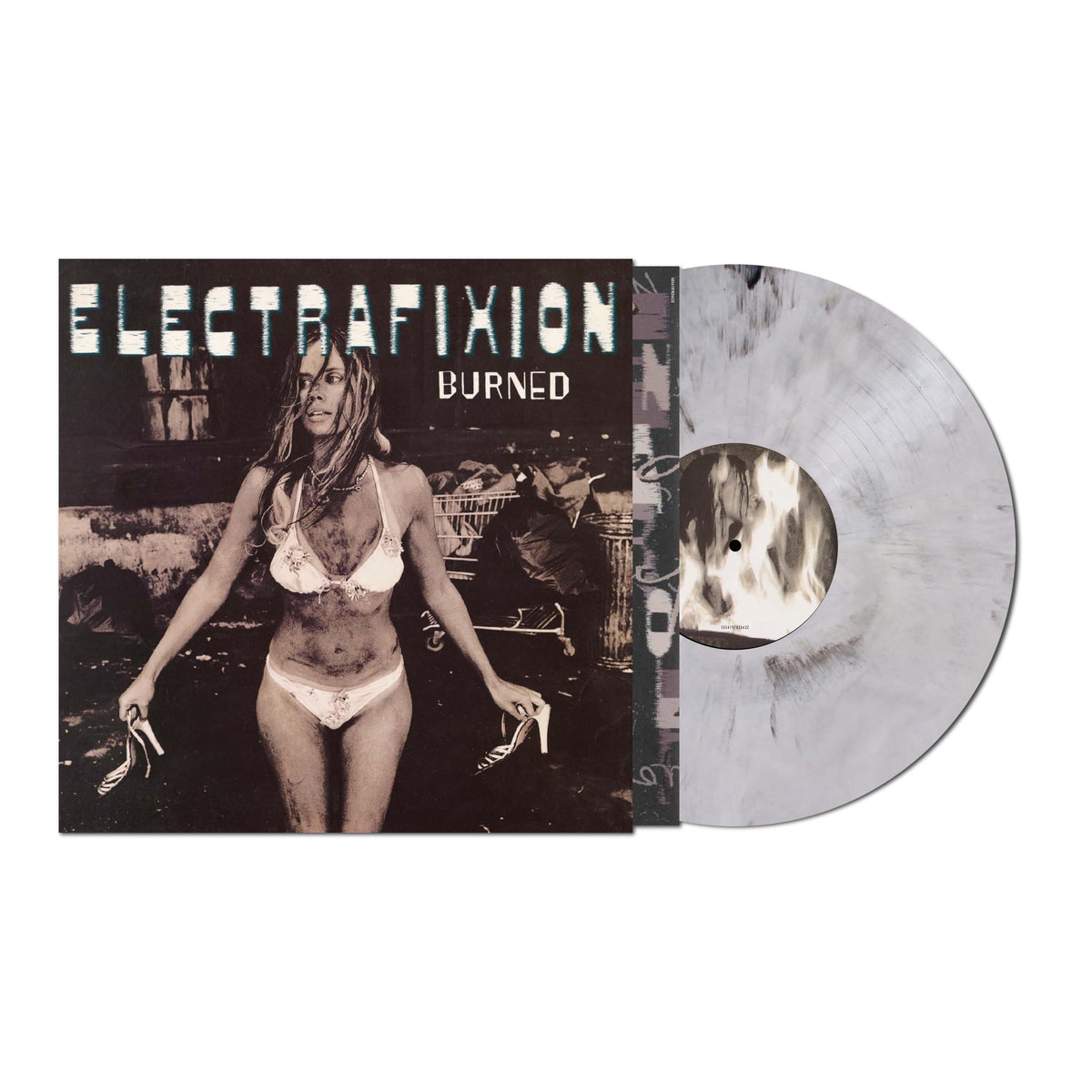 Electrafixion – Burned (Black/White Swirl Vinyl) (RSD 2024) vinyl record cover