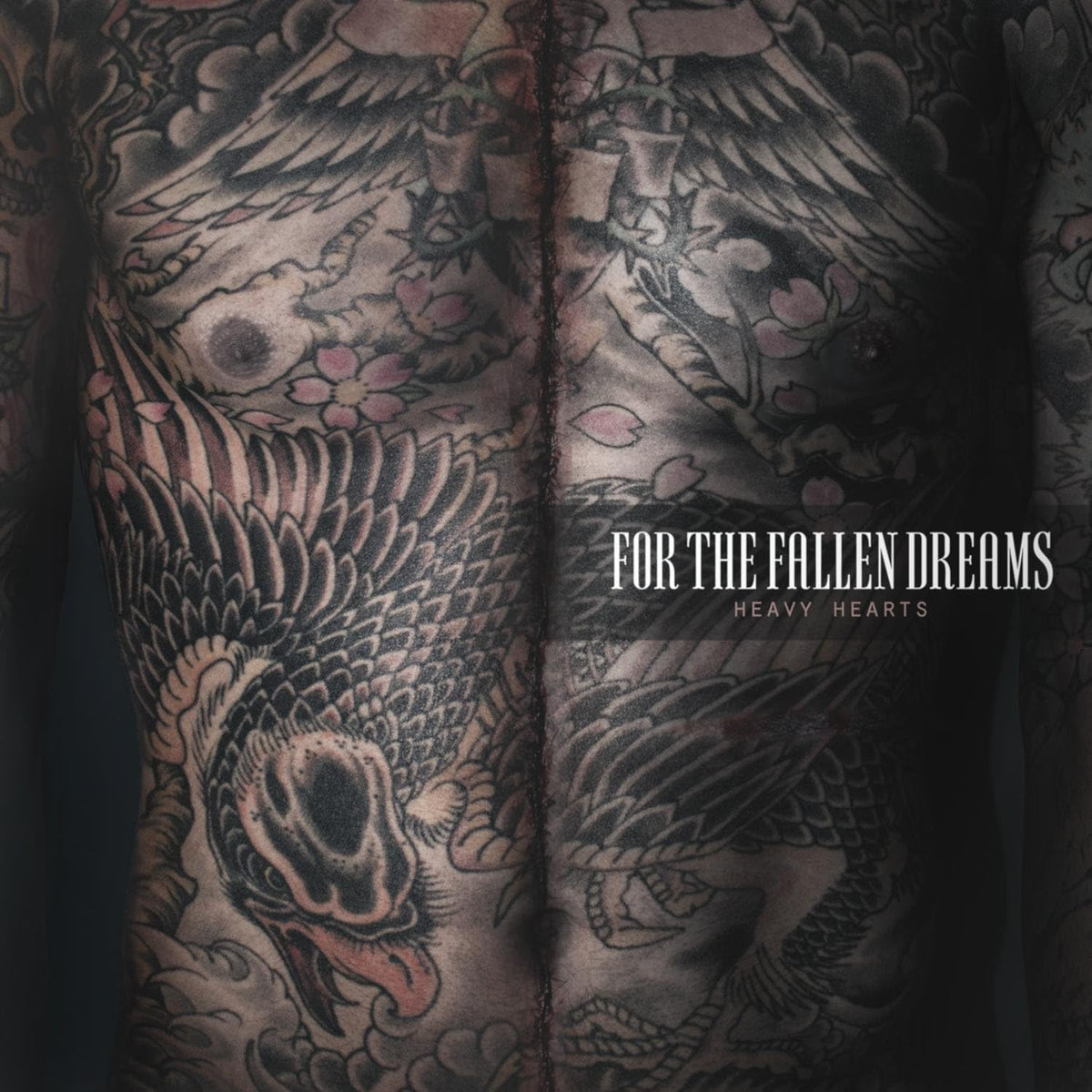 For The Fallen Dreams – Heavy Hearts (X) (Black/Pink Smush Vinyl) vinyl record cover