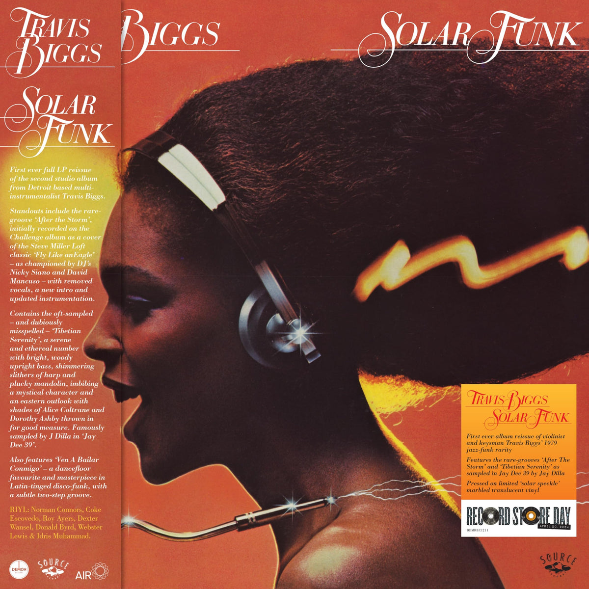 Travis Biggs – Solar Funk ('Solar Speckle' Translucent Marbled Vinyl) (RSD 2024) vinyl record cover