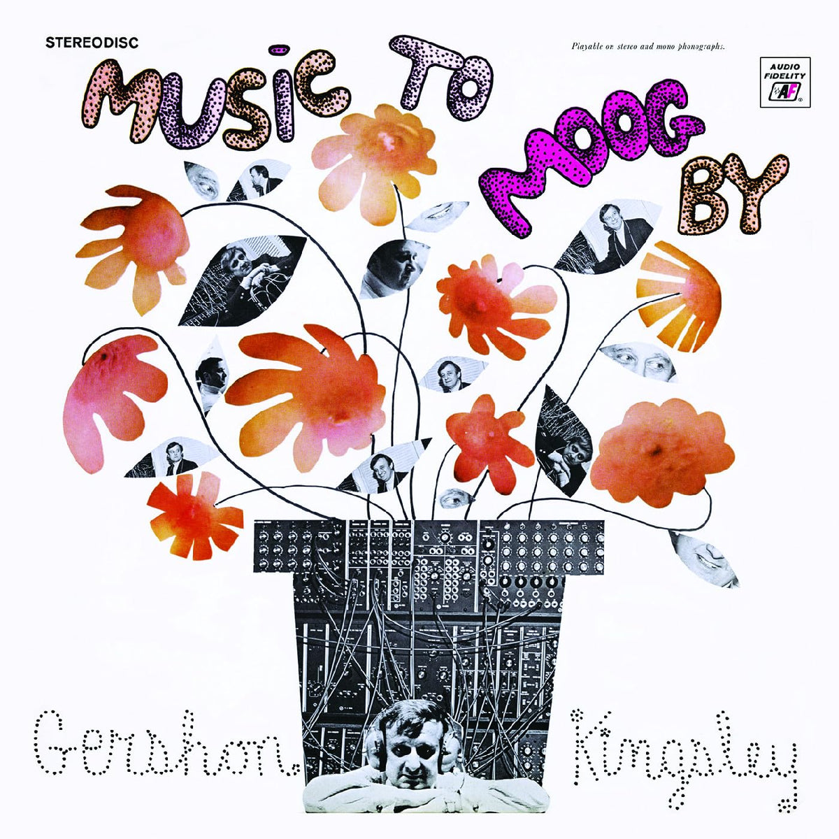 Gershon Kingsley – Music To Moog By (Deluxe Edition) (Strawberry/Black Swirl Vinyl) vinyl record cover