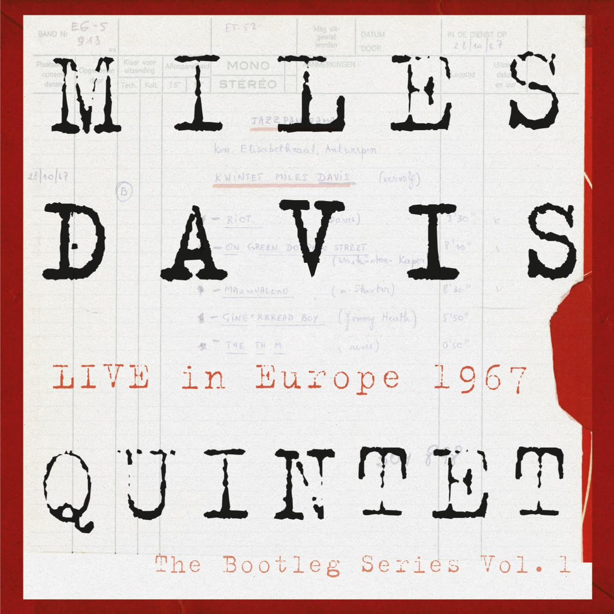 Miles Davis Quintet – Live in Europe 1967 vinyl record cover