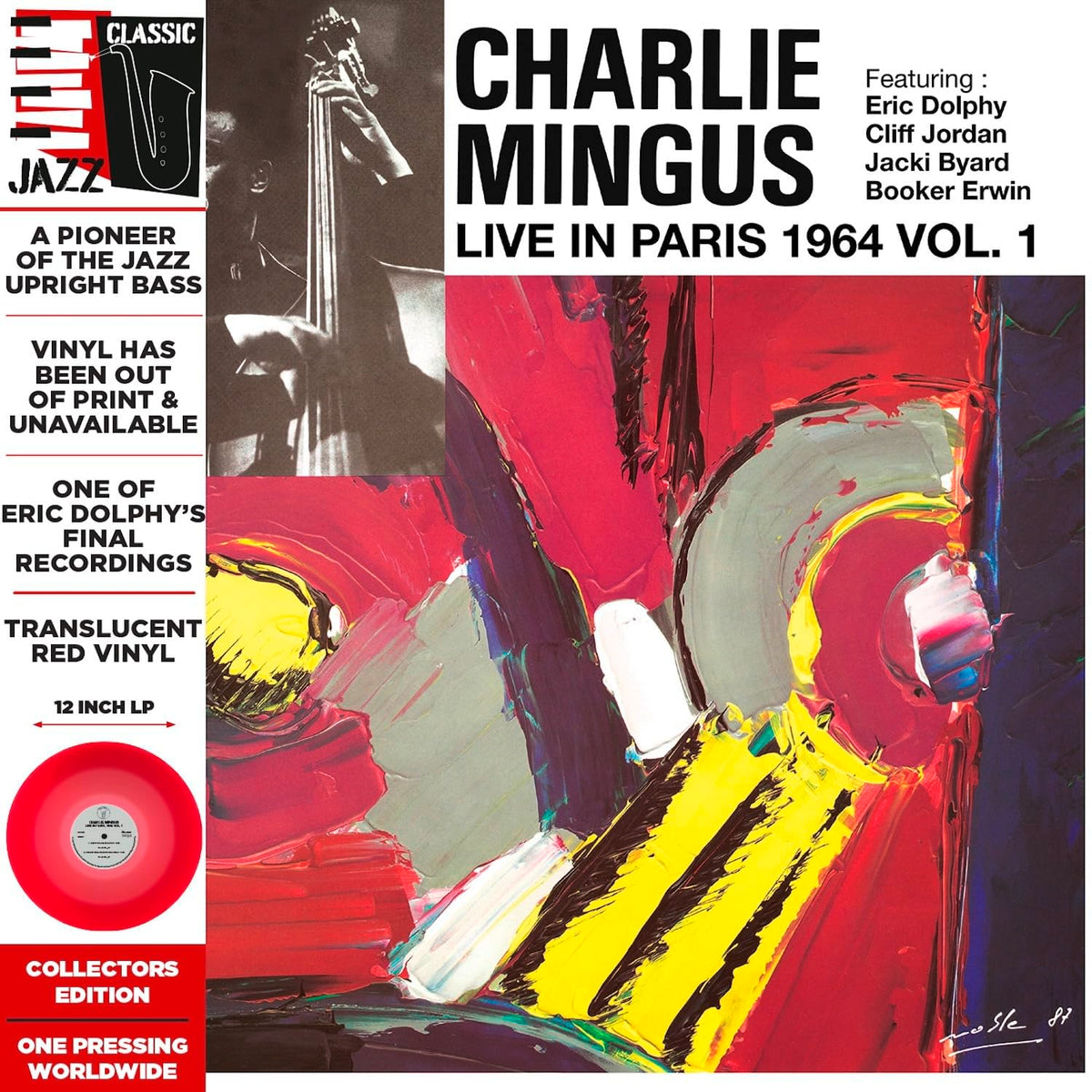 Charlie Mingus – Live in Paris vinyl record cover