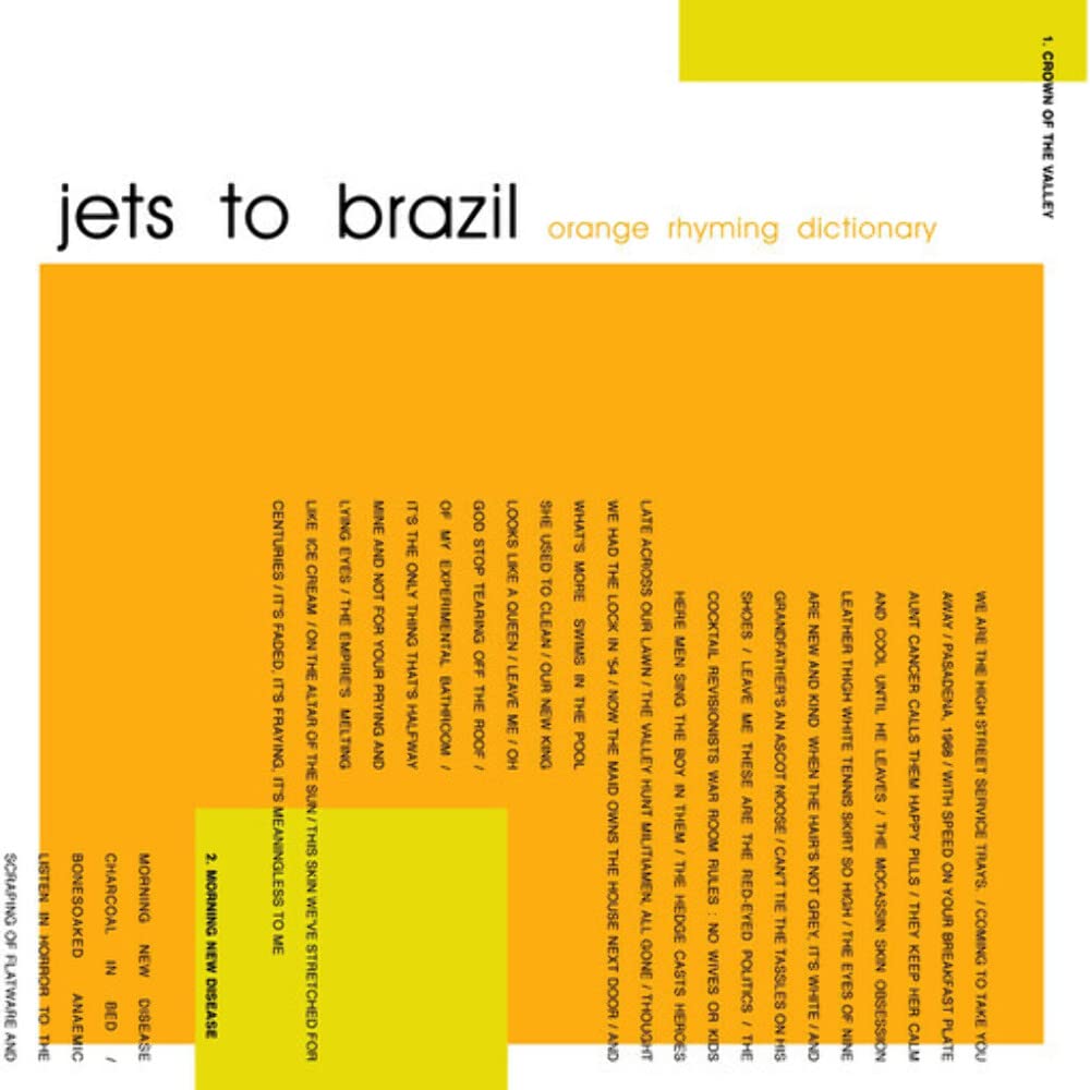 Jets To Brazil – Orange Rhyming Dictionary (180 Gram Vinyl) (2 Lp's) vinyl record cover