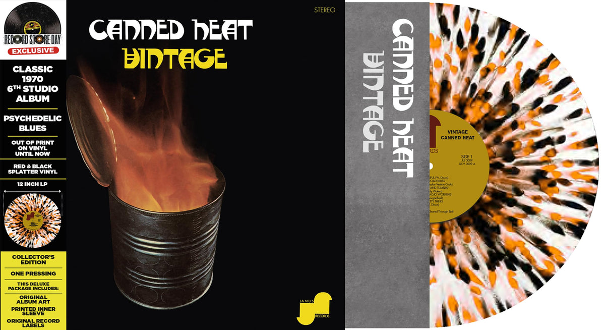 Canned Heat – Vintage (Orange/Noir Splatter Vinyl) (Rsd 2023) vinyl record cover