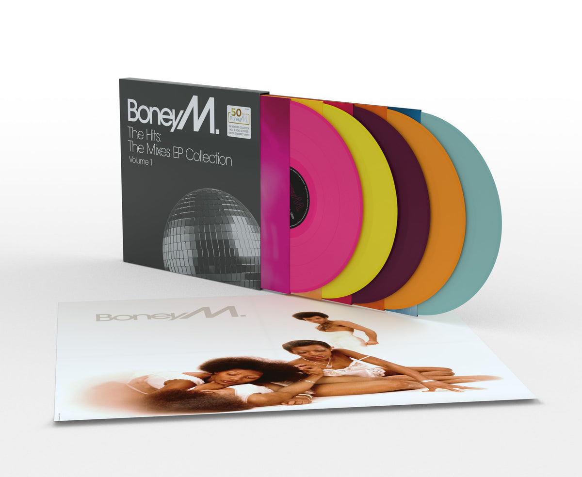 Boney M. – The Hits: The Mixes Ep Collection (Volume 1)(12 Inch Single) (5LP) by Boney M. vinyl record cover