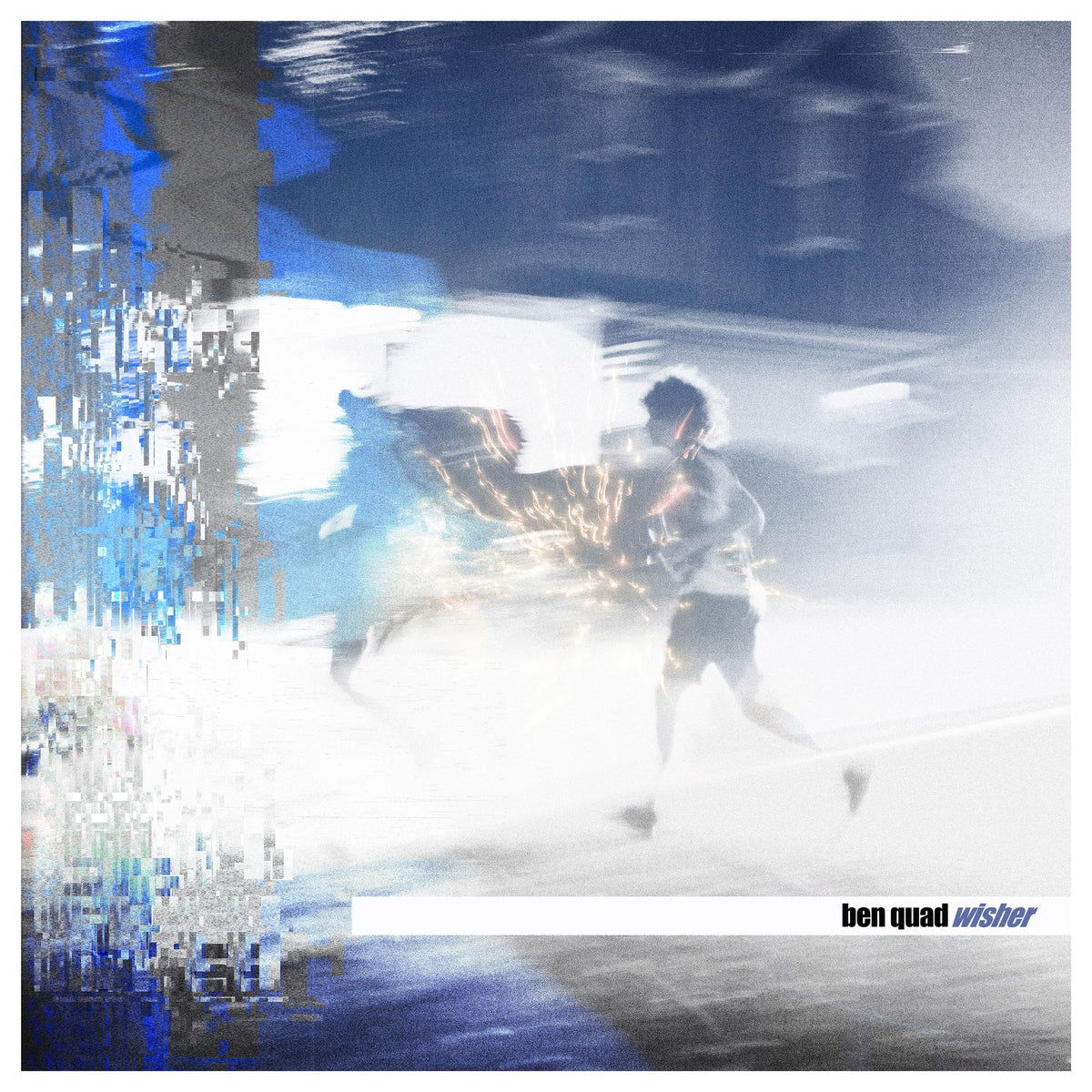 Ben Quad – Wisher (Bone In Clear With Blue Splatter Vinyl) (LP) by Ben Quad vinyl record cover
