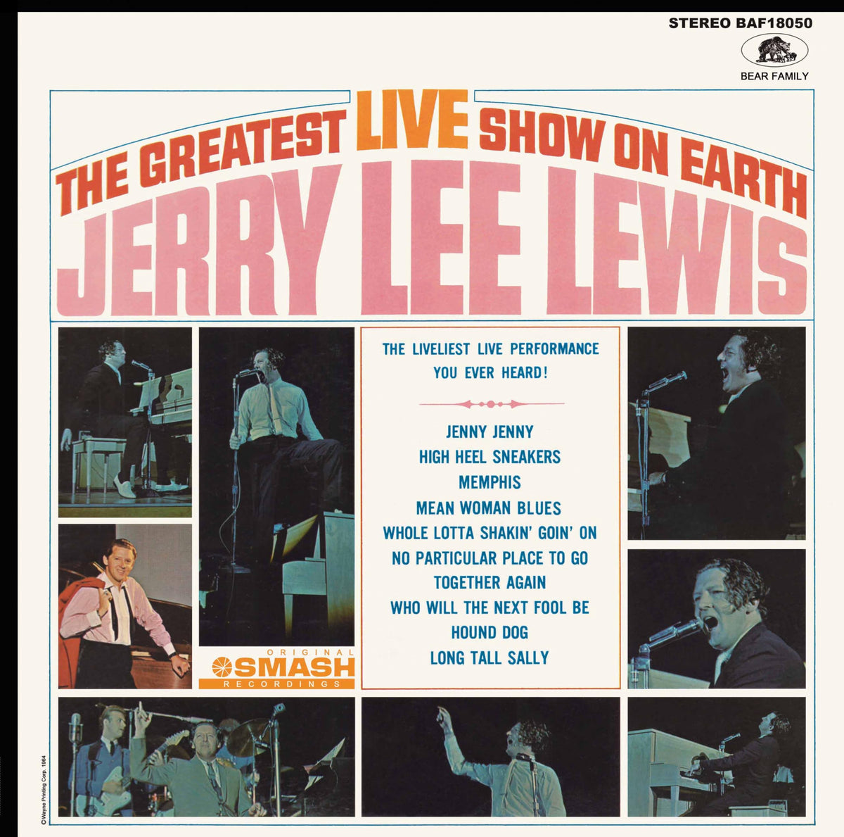 Jerry Lee Lewis – The Greatest Live Show On Earth vinyl record cover