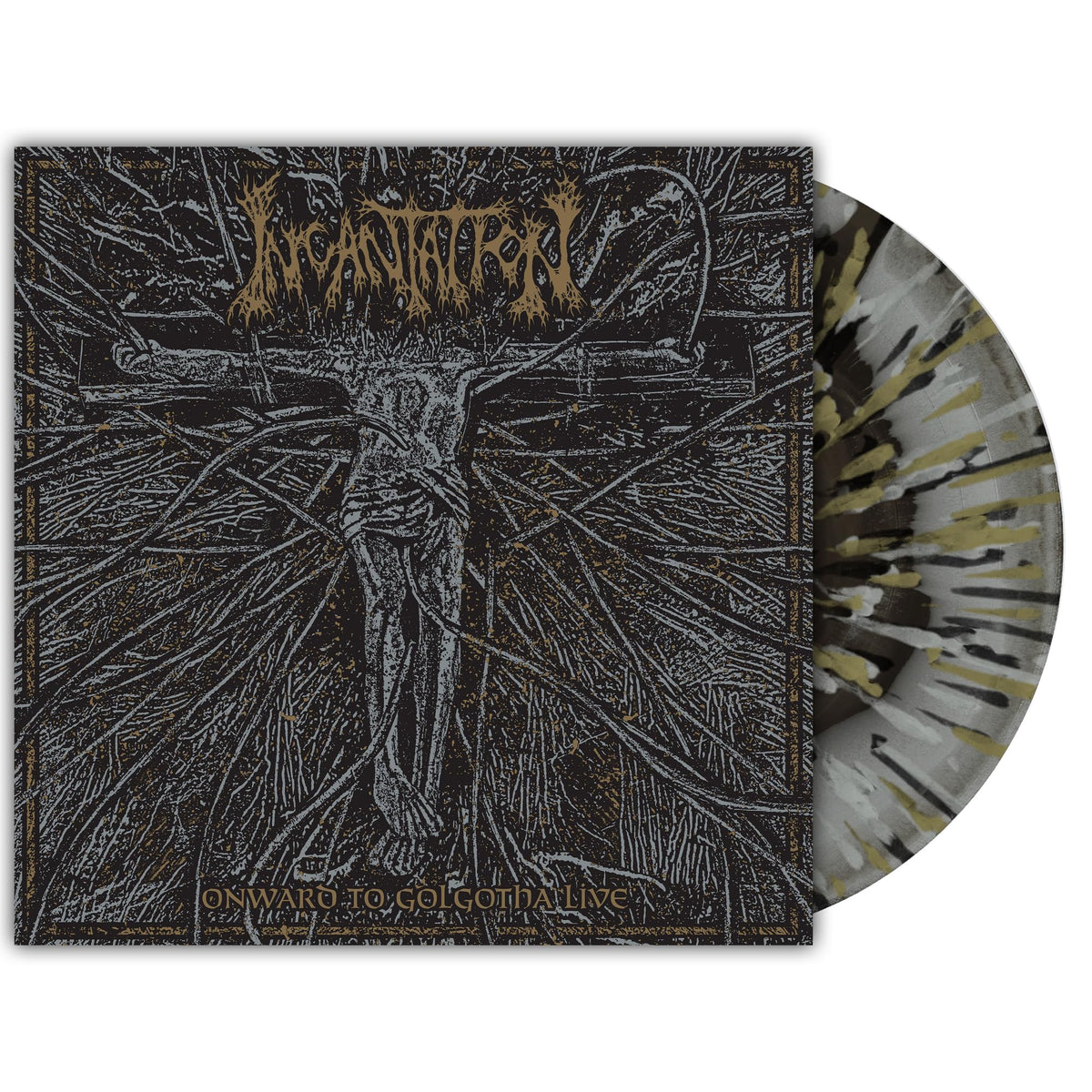 Incantation – Onward to Golgotha Live vinyl record cover
