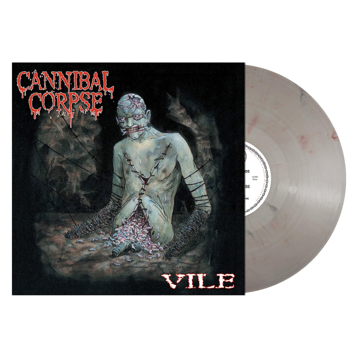 Cannibal Corpse – Vile (Zombie Brains (Grey / Red Streaks) Vinyl) vinyl record cover