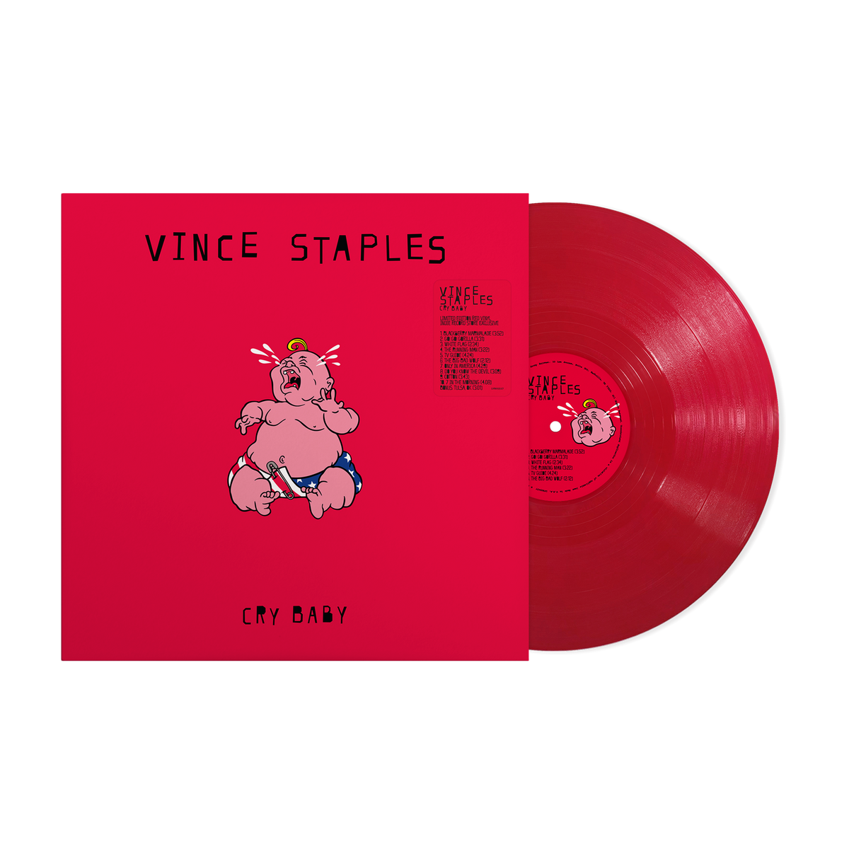 Vince Staples – Cry Baby(Red Vinyl) (Indies) vinyl record cover