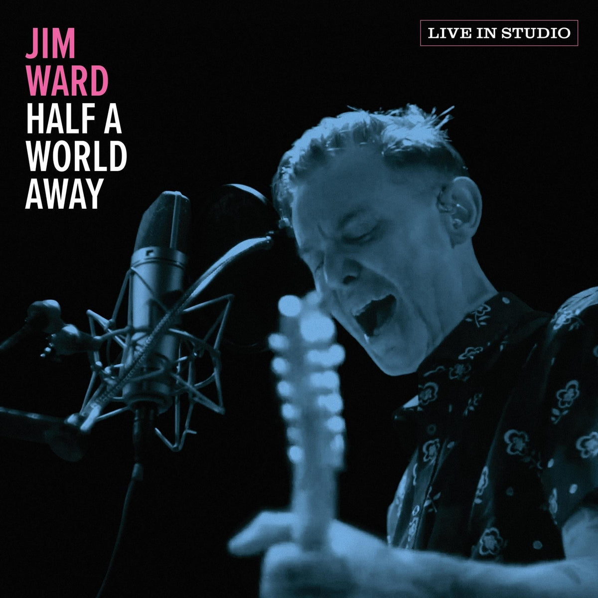 Jim Ward – Half A World Away (Opaque Hot Pink/Black/Sky Blue Vinyl) (Black F vinyl record cover