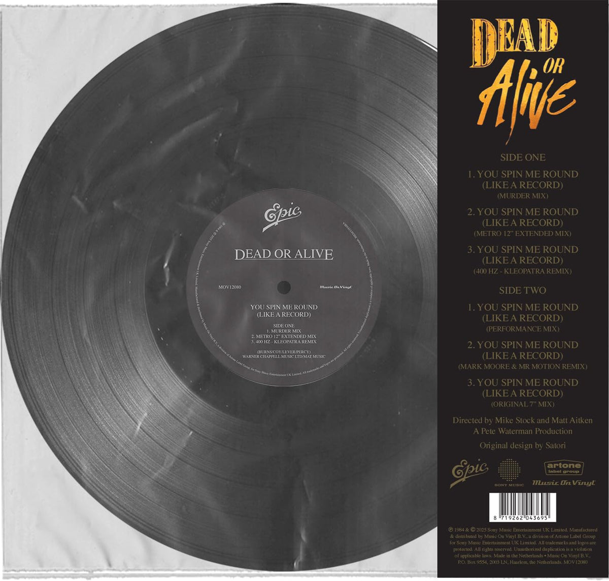 Dead Or Alive – You Spin Me Round (Like a Record) vinyl record cover