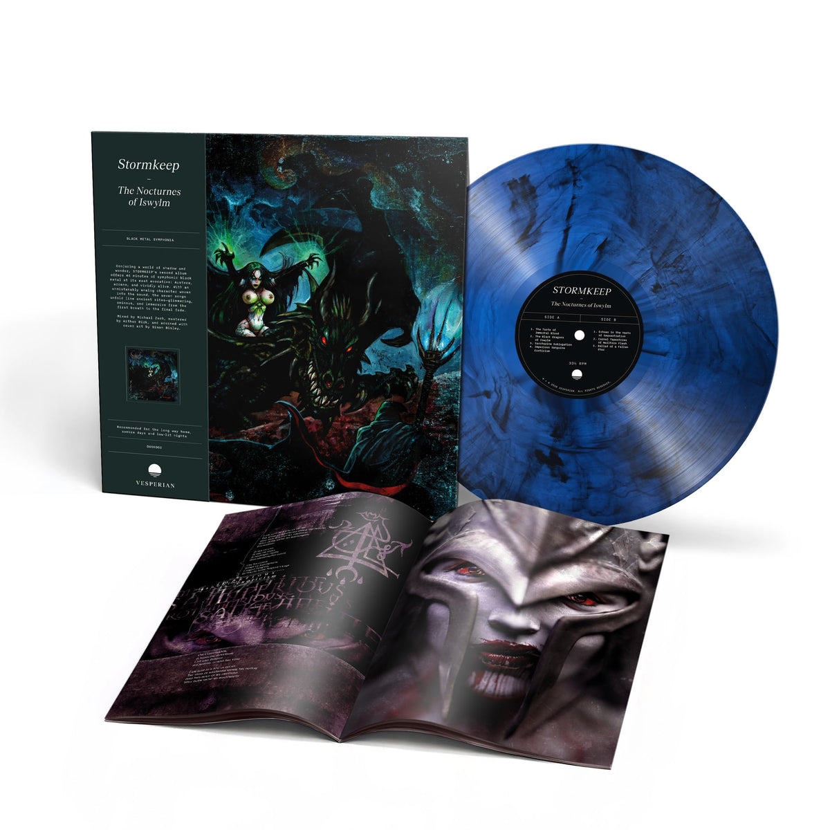 Stormkeep – The Nocturnes Of Iswylm (Marbled Vinyl) (LP) by Stormkeep vinyl record cover
