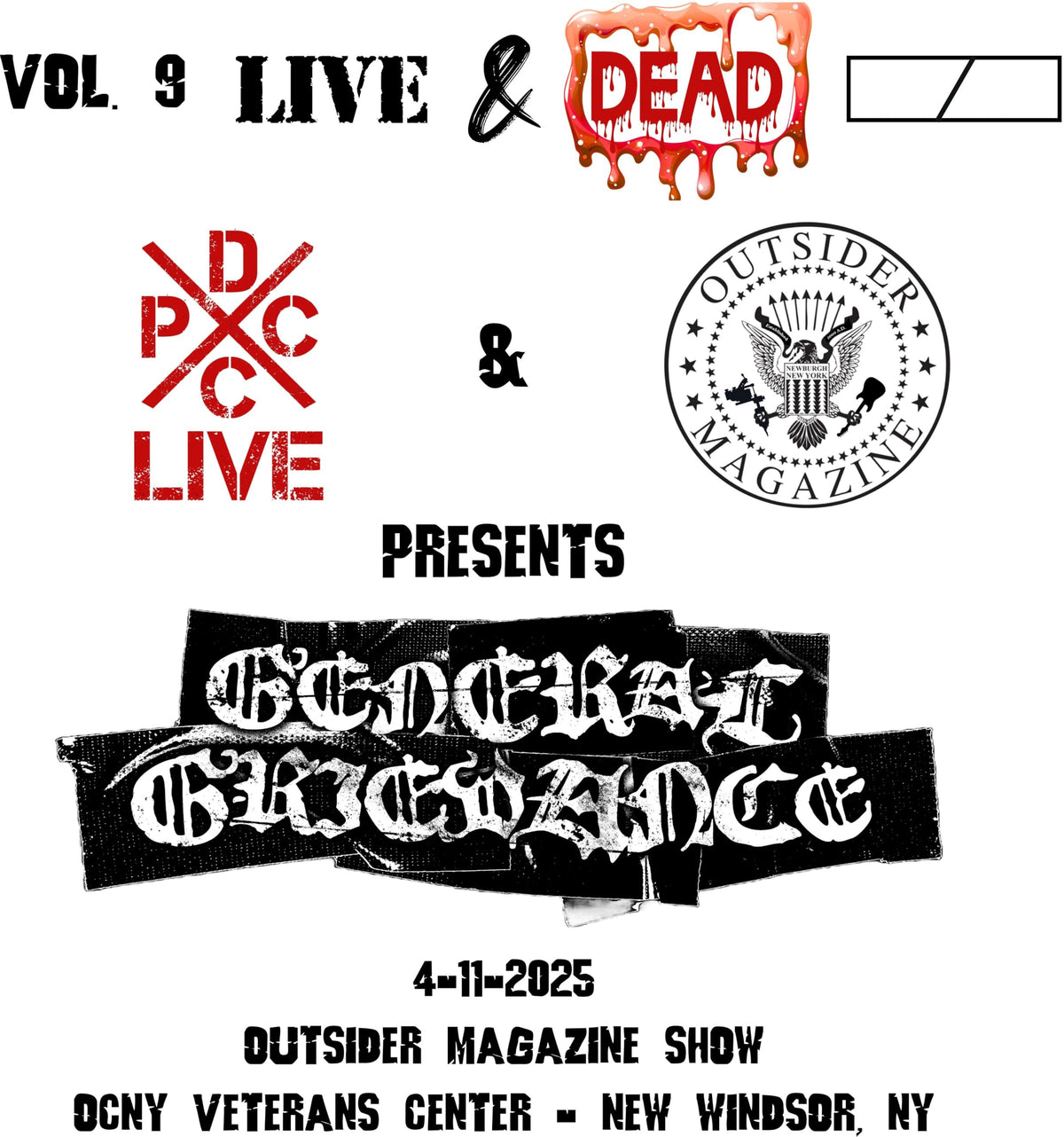 General Grievance – DCxPC Live & Dead Vol. 9 vinyl record cover