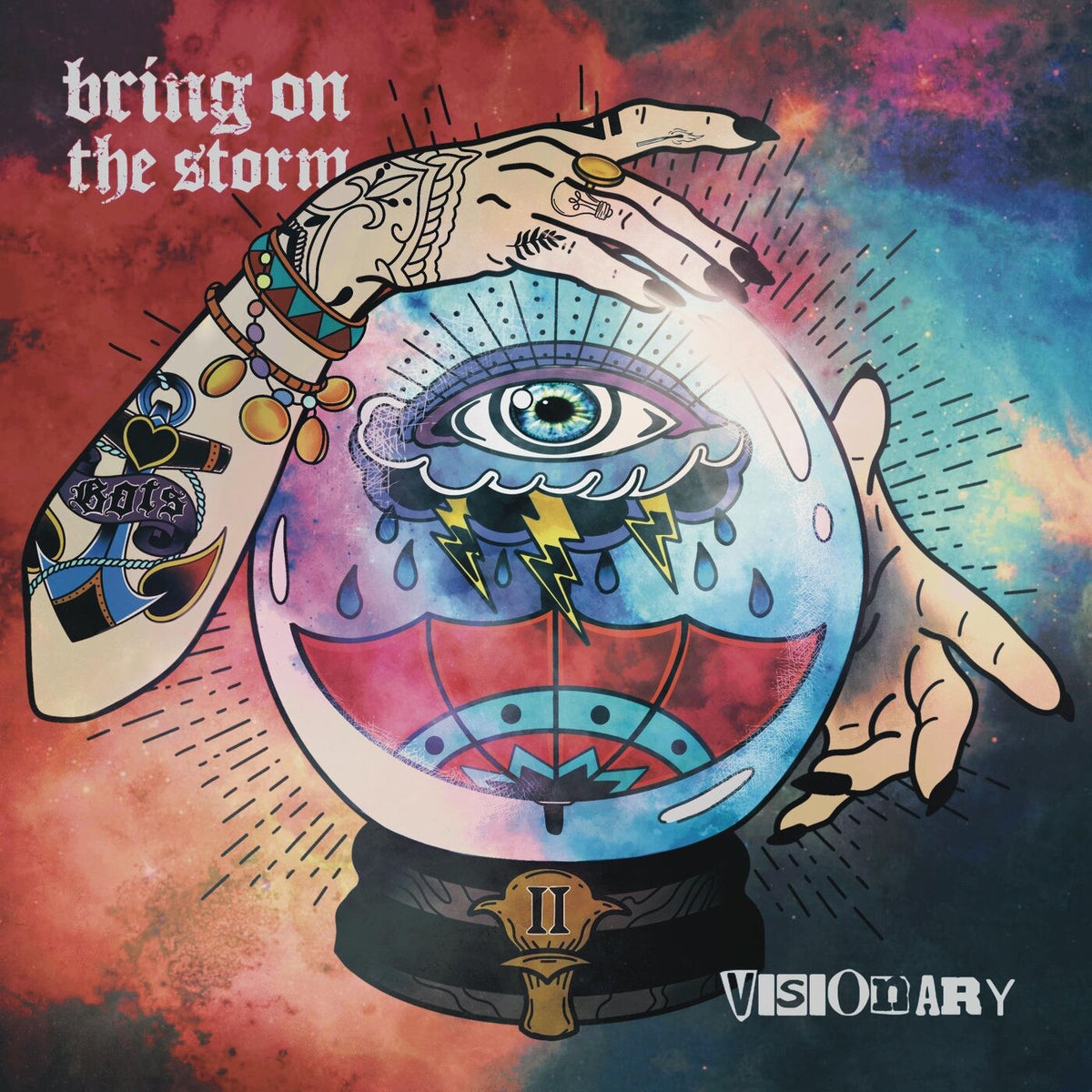 Bring On The Storm – Visionary vinyl record cover