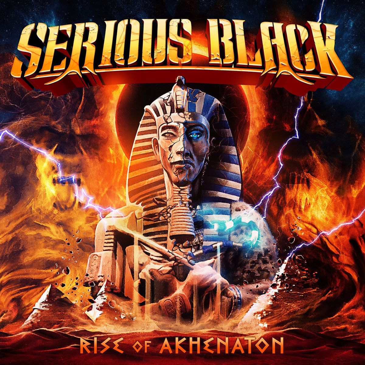 Serious Black – Rise Of Akhenaton vinyl record cover