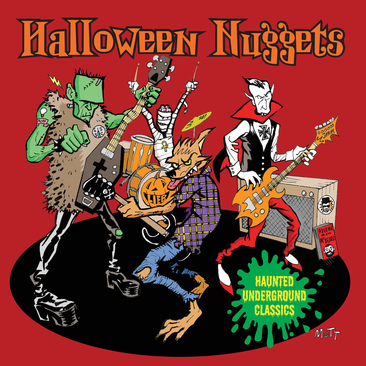 Various Artists – Halloween Nuggets: Haunted Underground Classics (Neon Orange Vinyl) vinyl record cover