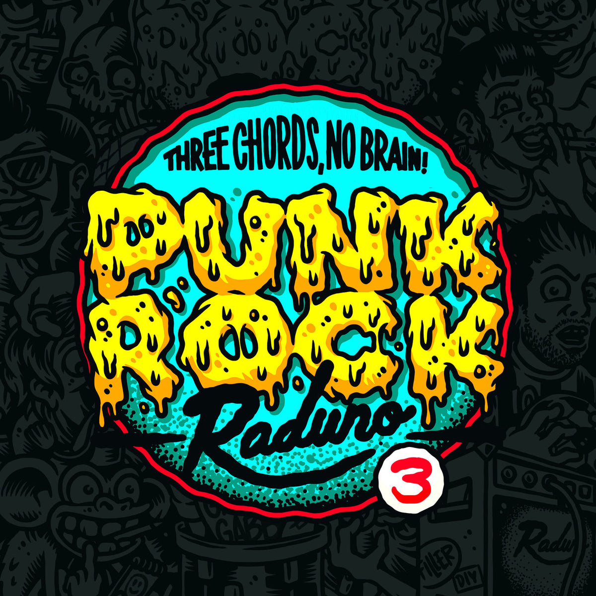 Various Artists – Punk Rock Raduno 3 vinyl record cover
