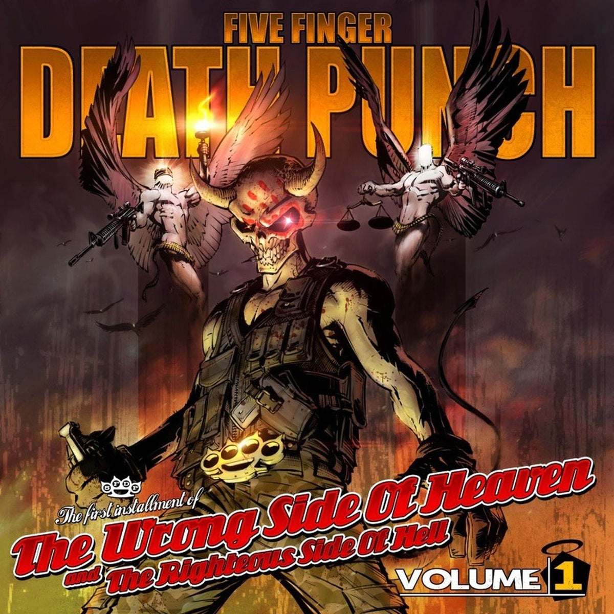 Five Finger Death Punch – The Wrong Side of Heaven and the Righteous Side of Hell vinyl record cover