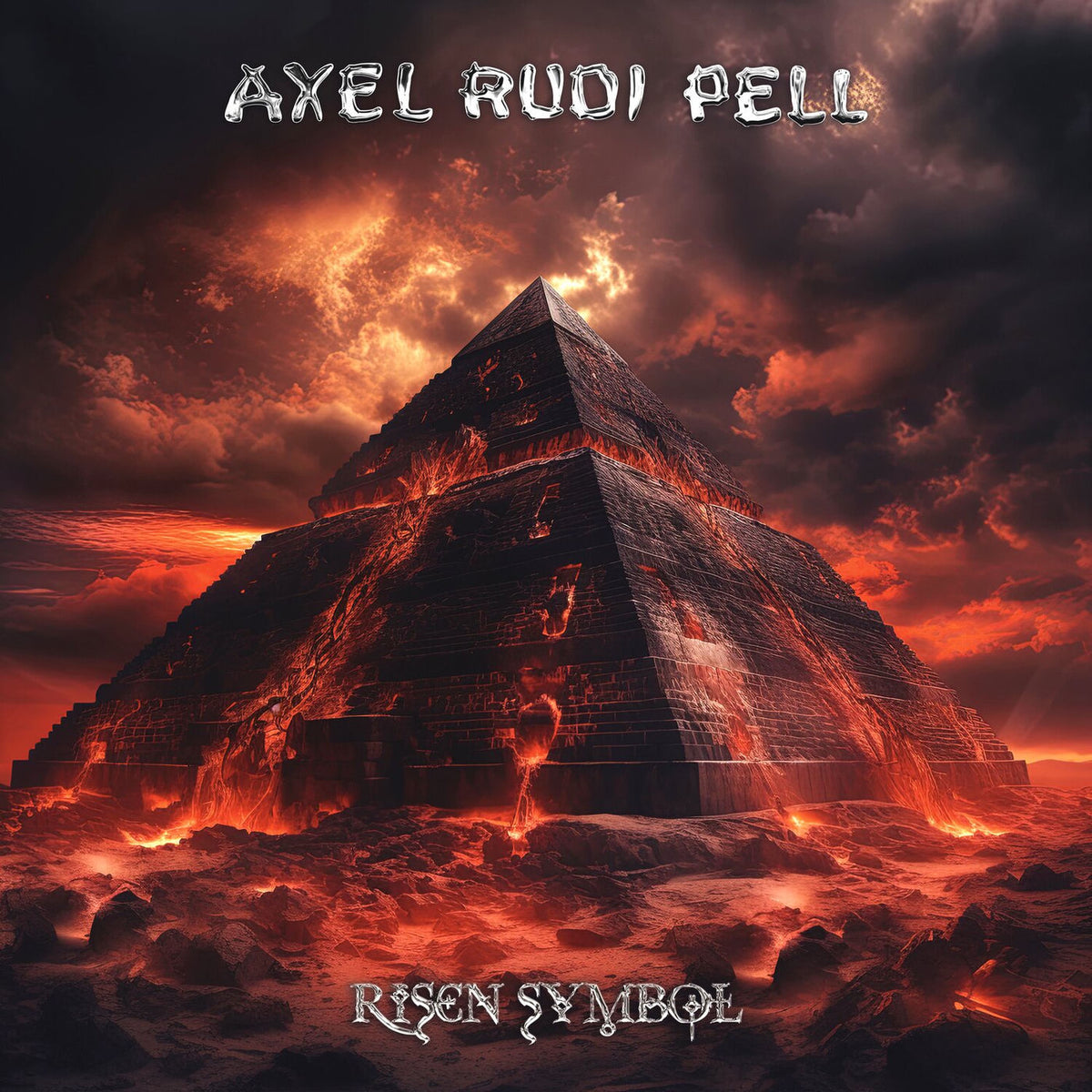 Axel Rudi Pell – Risen Symbol (Neon Orange Vinyl) vinyl record cover