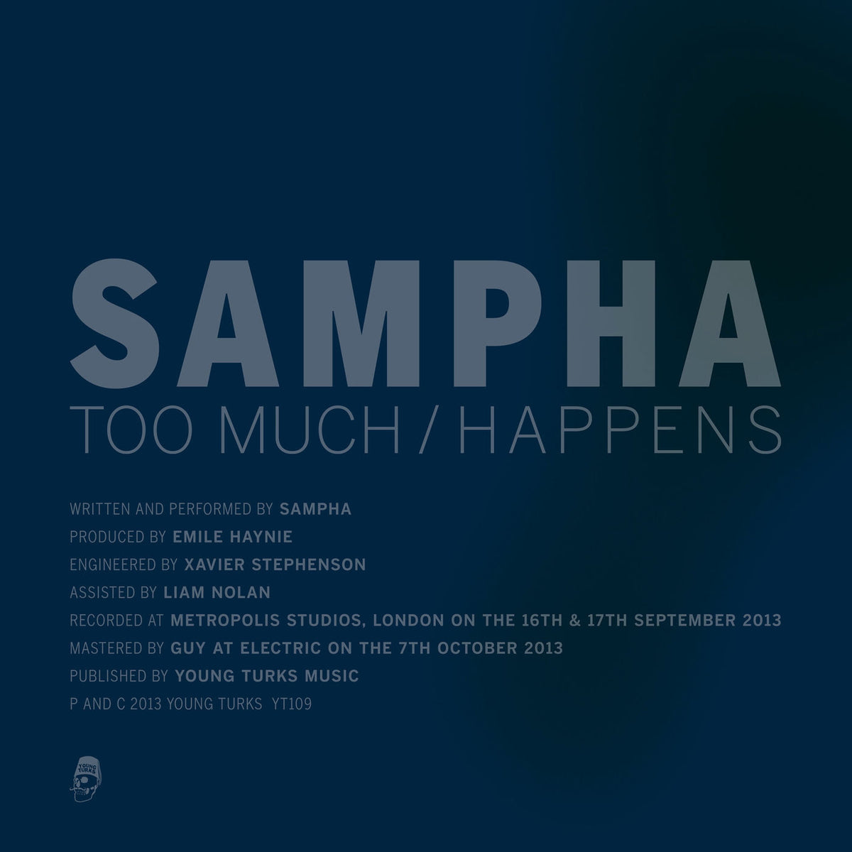 Sampha – Too Much / Happens vinyl cover