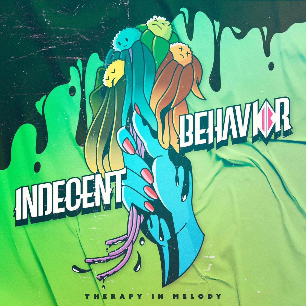 Indecent Behavior – Therapy In Melody (Green Vinyl) vinyl record cover